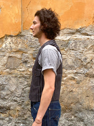 Indigofera Harrison Vest Trickery Stripe