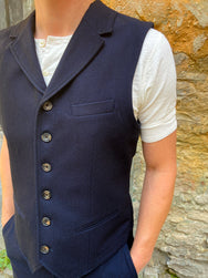 Hansen Garments William Waistcoat Deep Indigo
