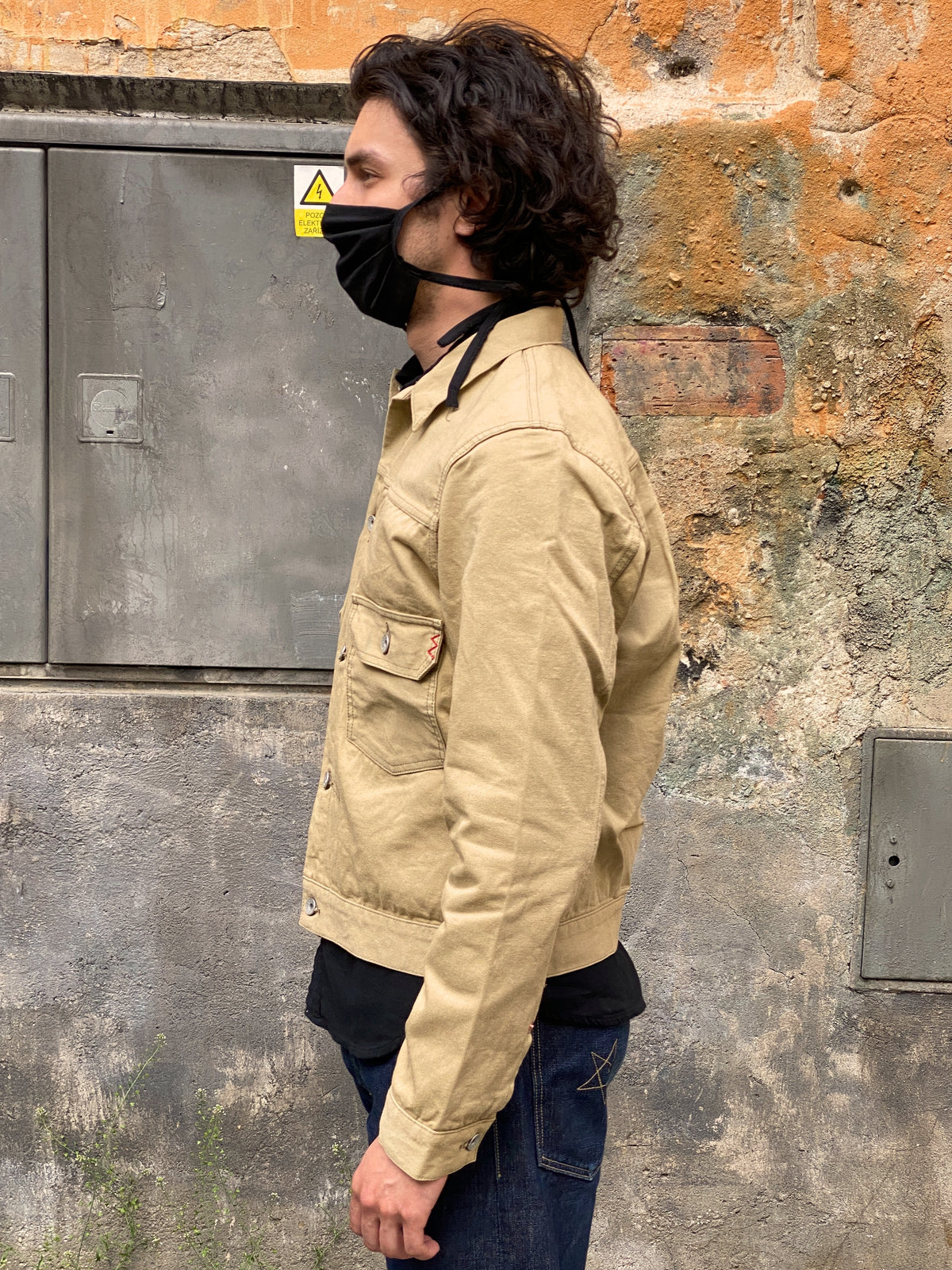 Iron Heart IHJ-84-BEI 12oz Selvedge Chino Type II Jacket – Beige