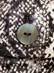 Black Sign Python Pattern Double Front Sports Shirt Salt Snake