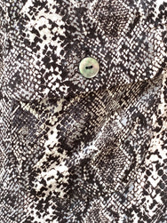 Black Sign Python Pattern Double Front Sports Shirt Salt Snake