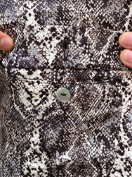 Black Sign Python Pattern Double Front Sports Shirt Salt Snake