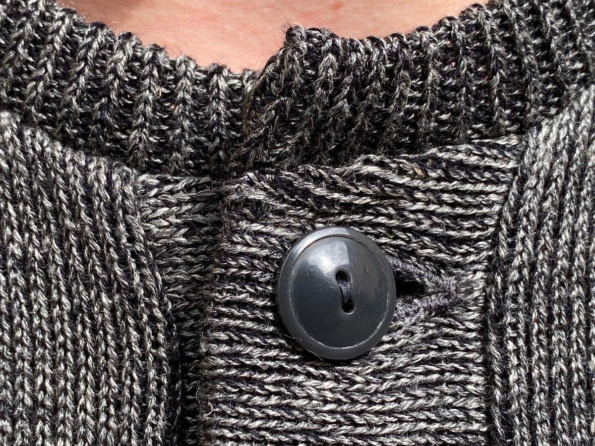 Stevenson Overall KH-CH Linen Blended Knit Henley Charcoal