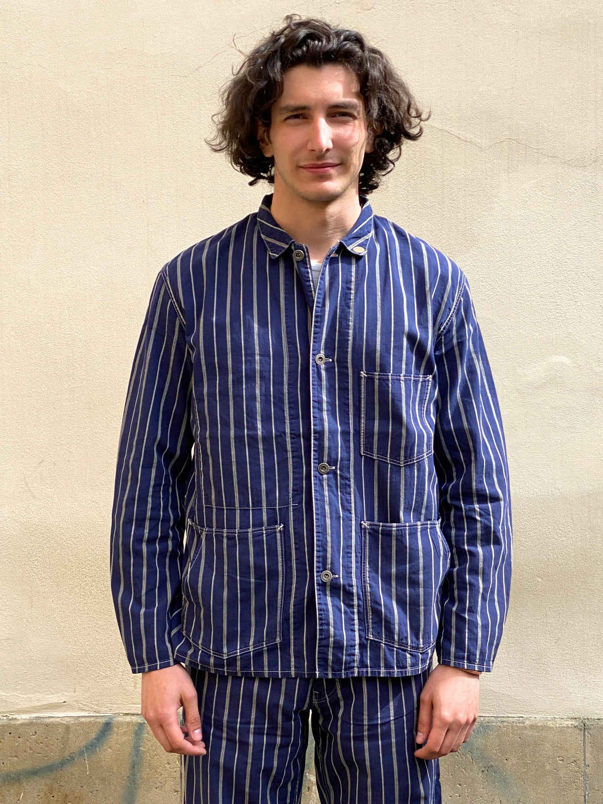 Stevenson Overall FM1-OXN Foreman Navy Stripe