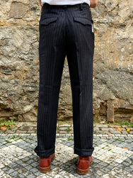 Black Sign Jail Stripe Dress Trousers  Royal Navy