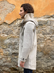 Ten C Ultra Suede Parka Grey Elephant