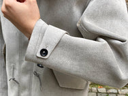 Ten C Ultra Suede Parka Grey Elephant