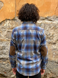 Pendleton Elbow-Patch Trail Shirt Taupe/Brown/Blue Ombre