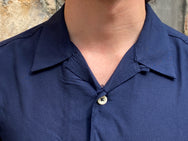 Iron Heart IHSH-249-IND Rayon Bowling Shirt Indigo