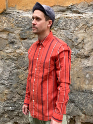 Nudie Jeans Sten Madras Stripe Red