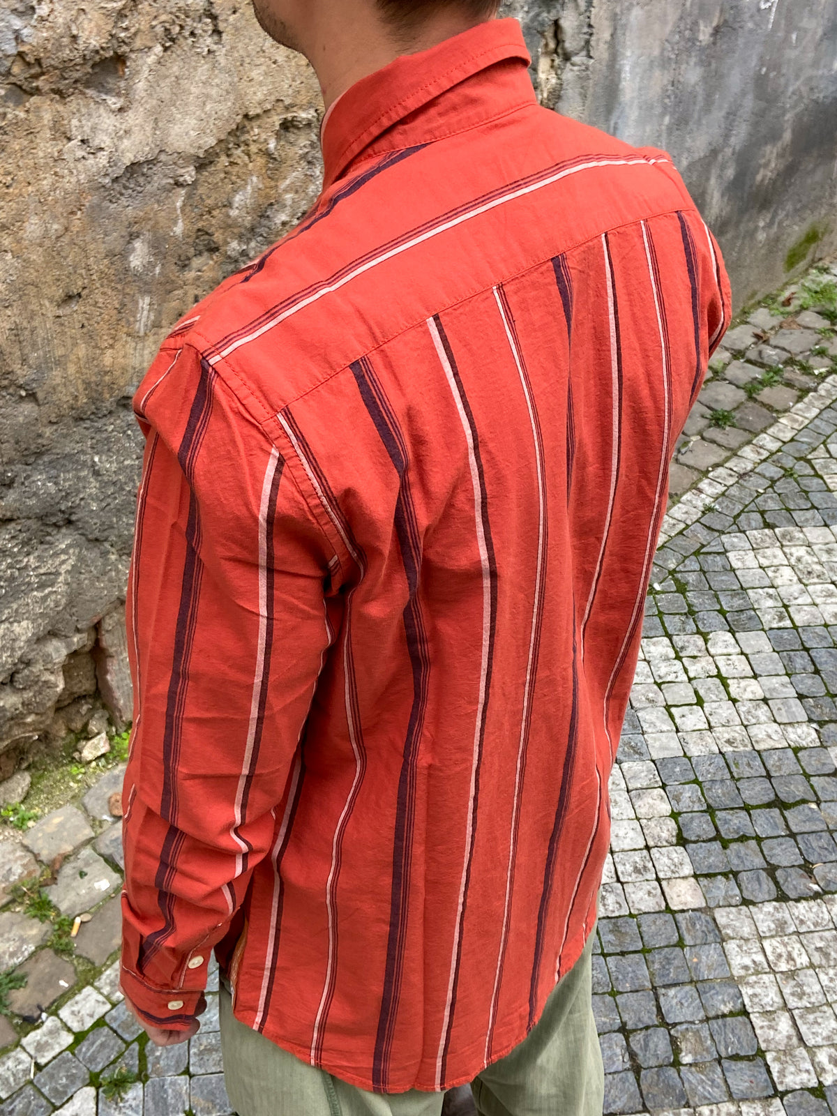 Nudie Jeans Sten Madras Stripe Red