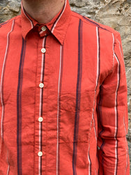 Nudie Jeans Sten Madras Stripe Red