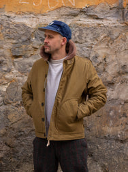 Iron Heart IHM-35-KHA Alpaca Lined Whipcord N1 Deck Jacket - Khaki