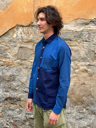 Studio d'Artisan 5638 TSUGIHAGI indigo shirt