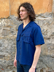 Fleurs de Bagne The Jungle Shirt Indigo