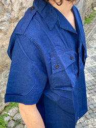 Fleurs de Bagne The Jungle Shirt Indigo