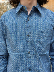 Black Sign Indigo Wabash Watch Cuffs Shirt