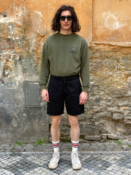 Nudie Jeans Luke Worker Shorts Rigid Twill Black