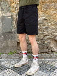 Nudie Jeans Luke Worker Shorts Rigid Twill Black