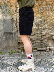 Nudie Jeans Luke Worker Shorts Rigid Twill Black