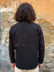 Iron Heart IHSH-275-BLK 12oz Selvedge Denim Work Shirt “The Johnny Cash Works Again” - Black