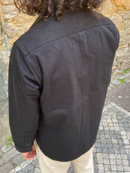 Iron Heart IHSH-275-BLK 12oz Selvedge Denim Work Shirt “The Johnny Cash Works Again” - Black