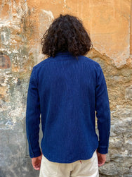 Iron Heart IHSH-96 Waffle Work Shirt - Indigo