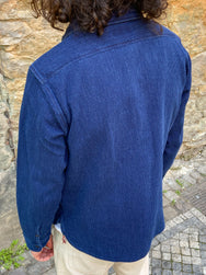 Iron Heart IHSH-96 Waffle Work Shirt - Indigo