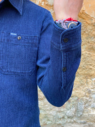 Iron Heart IHSH-96 Waffle Work Shirt - Indigo