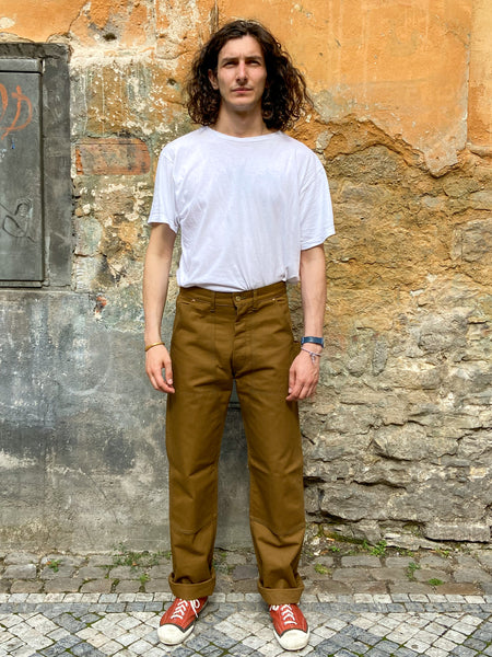 Joe McCoy MP19102 8HU Brown Canvas Double Knee Trousers