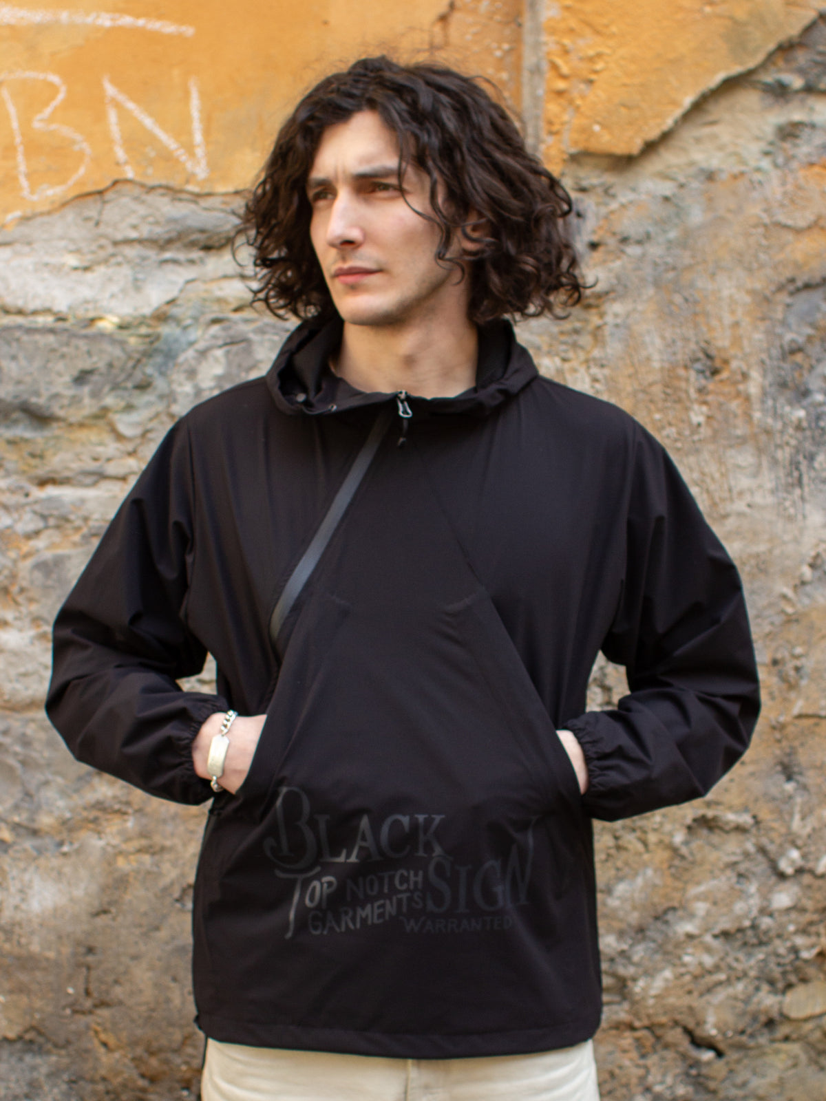Black Sign High-spec Anorak Parka Midnight Black × Black