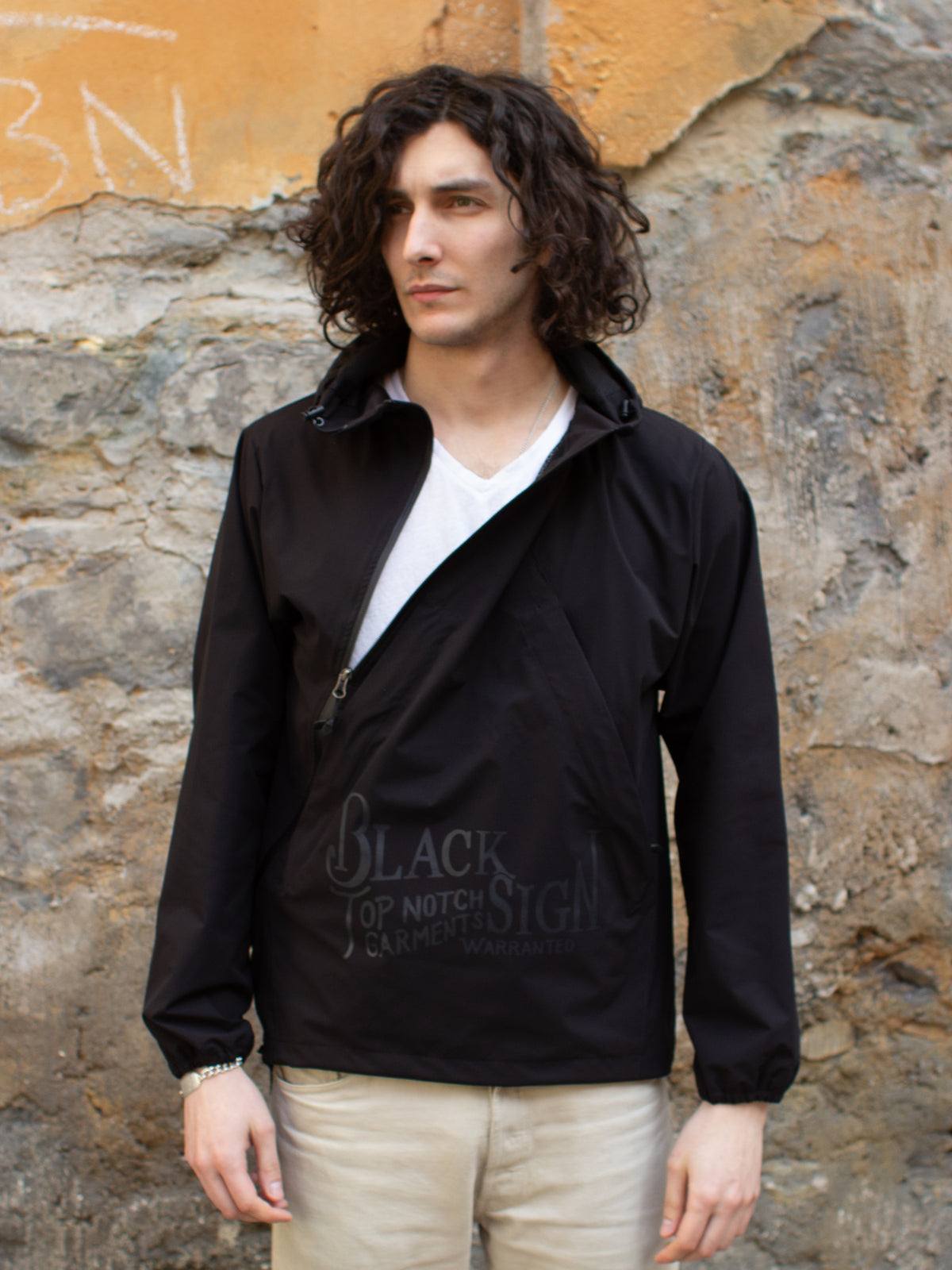 Black Sign High-spec Anorak Parka Midnight Black × Black