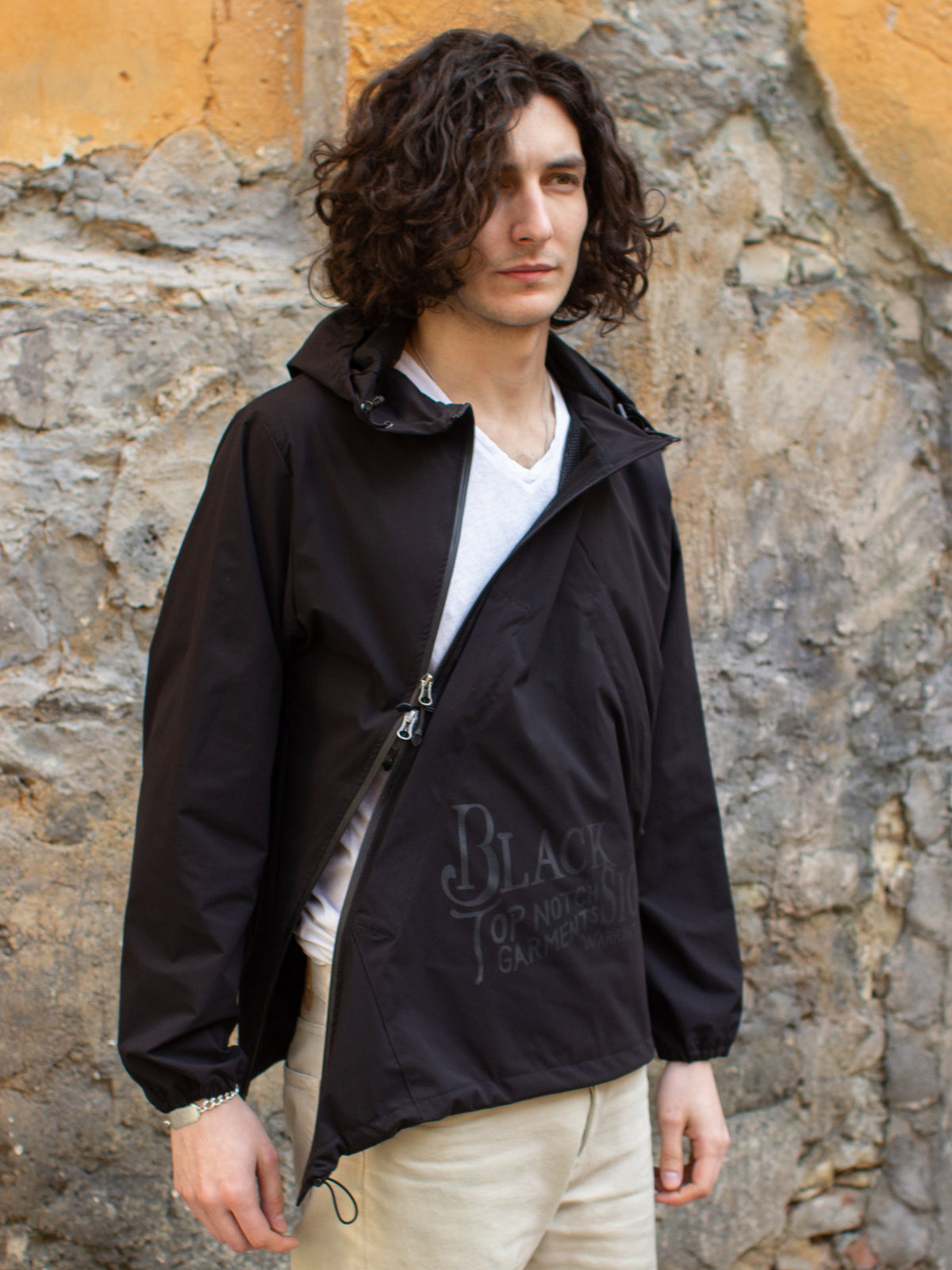 Black Sign High-spec Anorak Parka Midnight Black × Black