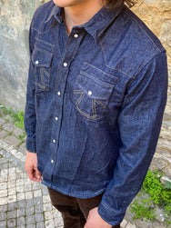 Eat Dust Western Shirt Texas Indigo Denim