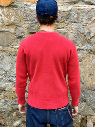 Studio d'Artisan 9936 Heavy thermal long sleeve T-shirt Red