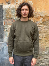 Joe McCoy MC18112 JM Quilted Sweatshirt Olive