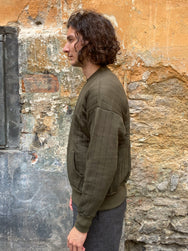 Joe McCoy MC18112 JM Quilted Sweatshirt Olive