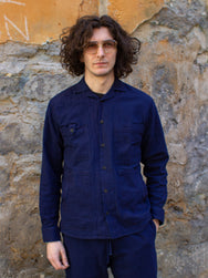 Hansen Sammo Casual Over Shirt Waffle Indigo