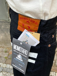 Momotaro B0705-SP Black Denim Jeans