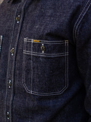 Iron Heart IHSH-322-IND 10oz Selvedge Denim Work Shirt  - Indigo