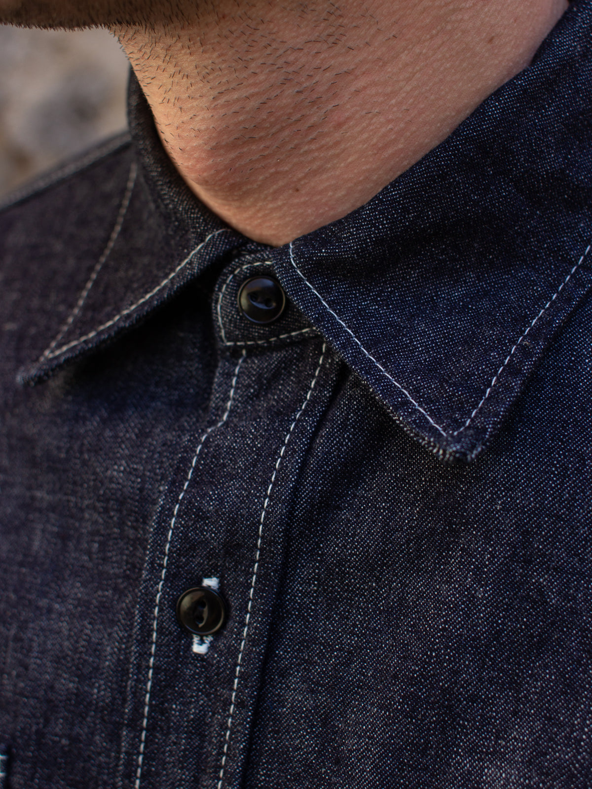 Iron Heart IHSH-322-IND 10oz Selvedge Denim Work Shirt  - Indigo