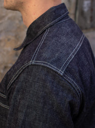 Iron Heart IHSH-322-IND 10oz Selvedge Denim Work Shirt  - Indigo