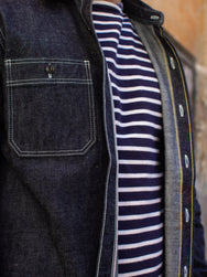 Iron Heart IHSH-322-IND 10oz Selvedge Denim Work Shirt  - Indigo