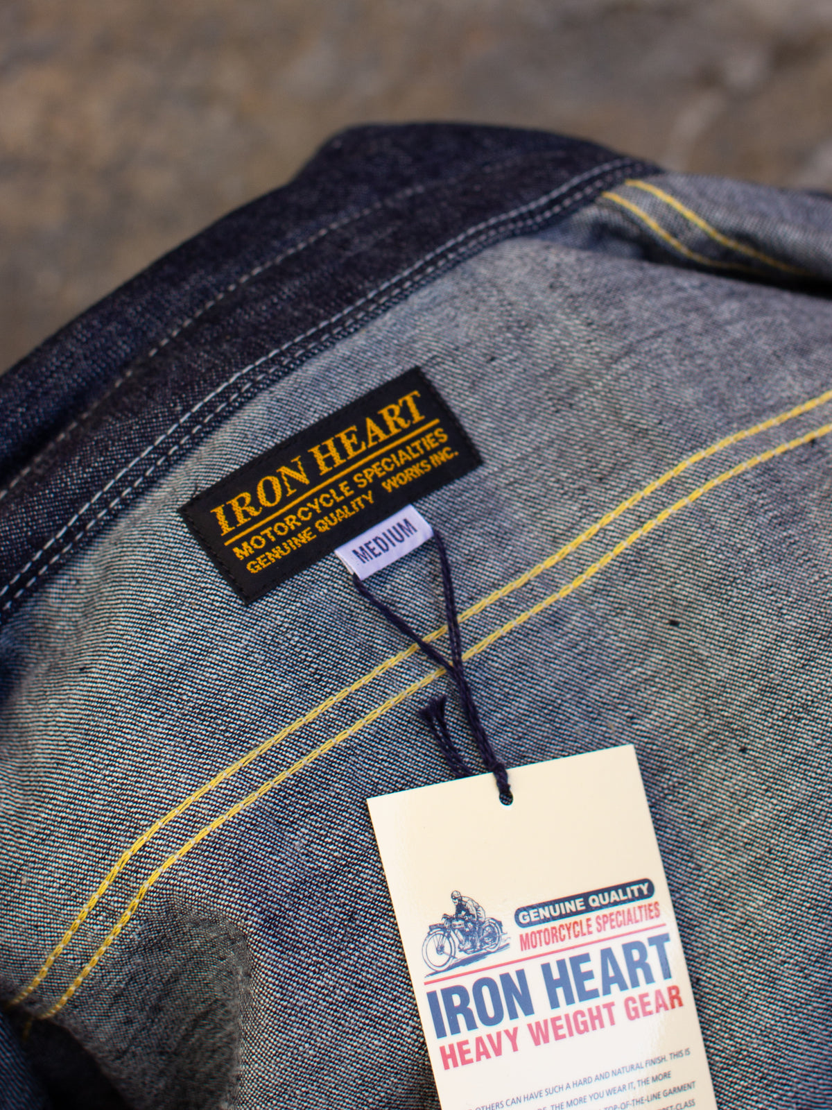 Iron Heart IHSH-322-IND 10oz Selvedge Denim Work Shirt  - Indigo