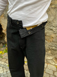 Black Sign 15oz Vocalion Waist-Overalls Deep Black (BSFP-20506)