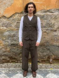 Momotaro 04-059 Twist Yarn Stripe Vest