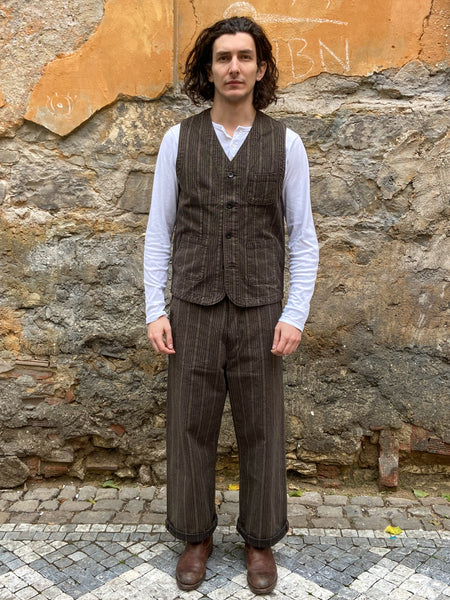 Momotaro 04-059 Twist Yarn Stripe Vest