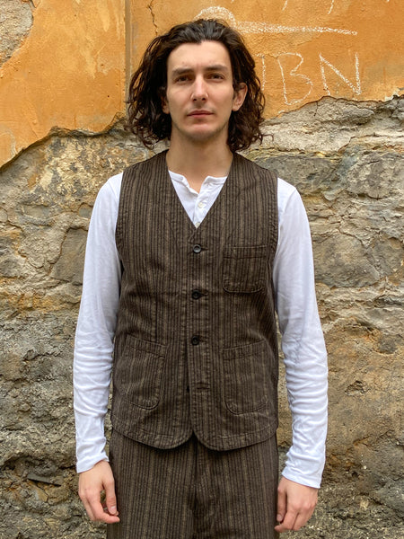 Momotaro 04-059 Twist Yarn Stripe Vest