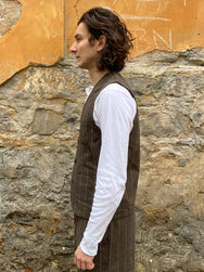 Momotaro 04-059 Twist Yarn Stripe Vest