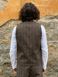 Momotaro 04-059 Twist Yarn Stripe Vest